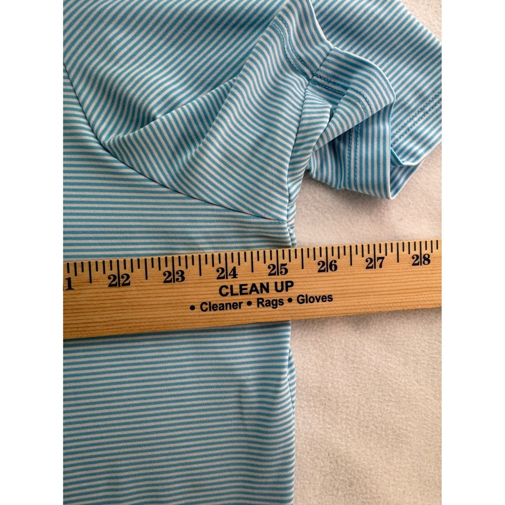 GREYSON Mens Golf Polo Shirt Blue White Stripe Short Sleeve Size XL Stretch Wick - Picture 7 of 16